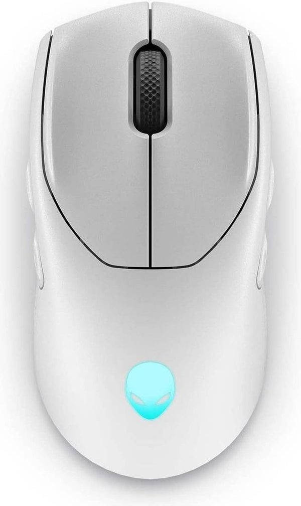 Alienware AW720M Tri-Mode Wireless Gaming Mouse, 2.4GHz Wireless, BT 5.1, 26000 DPI, 8 Programmable Buttons, Magnetic Snap Charging Adapter USB-A to USB-C Cable, Lunar Light | AW720M-WHT